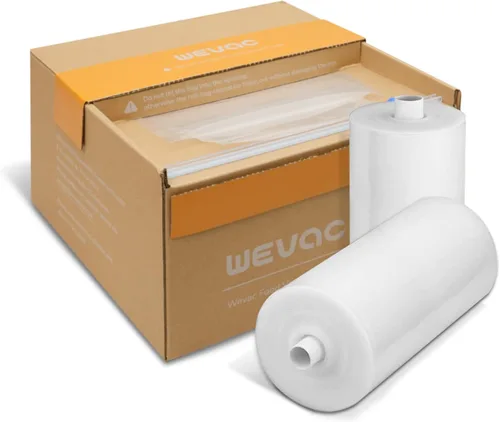 Miniatura 14 de Wevac Rollo de sellado al vacío de alimentos de 8 pulgadas x 150 pies con cortador, bolsas selladoras al vacío ideales para conservar alimentos, sin