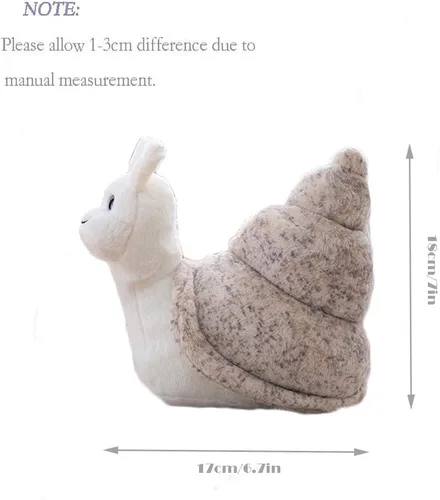 Miniatura 5 de Animal de peluche de caracol de 7 pulgadas, lindo caracol dormido suave, regalo para niños