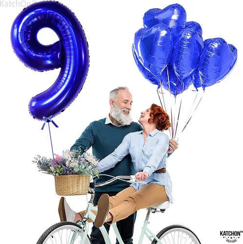 Miniatura 646 de KatchOn, Globo grande azul número 2 de 40 pulgadas Decoraciones de cumpleaños de Baby Shark para niño de 2 años Globo azul número 2 Globo