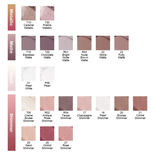 Miniatura 7 de evpct Paleta de maquillaje en pote de sombra de ojos en crema única para mujeres mayores, sombra de ojos de champán con shimmer, glitter metálico