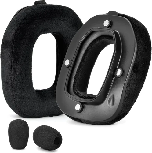 Miniatura 9 de Almohadillas para los oídos y espuma de micrófono A40 TR - Cojines de repuesto compatibles con auriculares Astro A40 TR, almohadillas