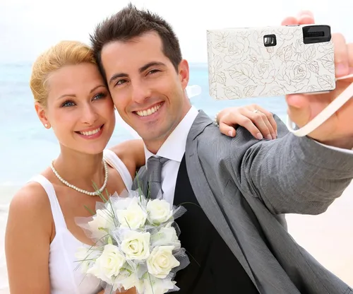 Miniatura 7 de Zhengmy Cámara desechable para boda, cámara de un solo uso de 1.378 in con flash una vez para reuniones, bodas, aniversarios, viajes, fiestas