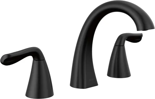 Miniatura 12 de Delta Arvo - Grifo de 3 agujeros de oro cepillado, grifo de lavabo de baño de 8 pulgadas de gran extensión para tocador, conjunto de desagüe Bronce
