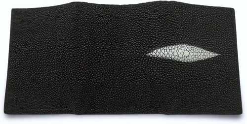 Miniatura 3 de Cartera de piel auténtica de Stingray con 9 tarjetas hecha a mano