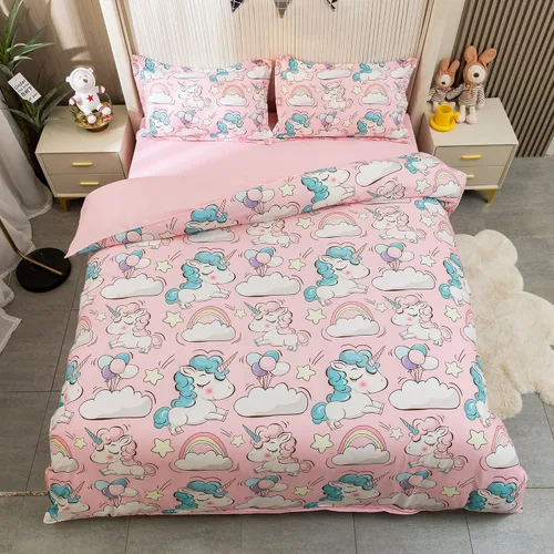 Miniatura 9 de Juego de cama individual de dinosaurio, juego de cama de 3 piezas, 86 x 68 pulgadas, juego de funda de edredón para niños, adolescentes y niños, 1