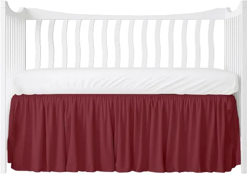 Miniatura 13 de Tamaño matrimonial, color blanco liso, falda de cama con volantes con esquinas divididas, falda de cama de 15 pulgadas, 100% algodón poli, 400