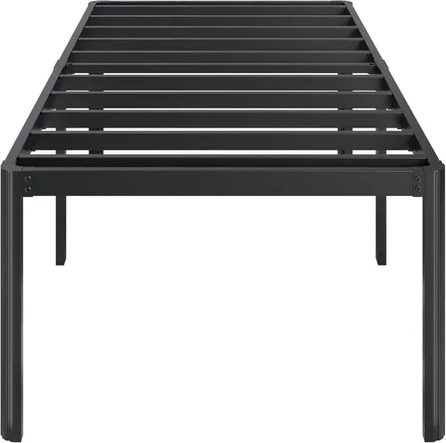 Lutown-Teen - Base de cama individual de 22 pulgadas con patas de esquinas redondeadas, base de plataforma metálica resistente para cama individual