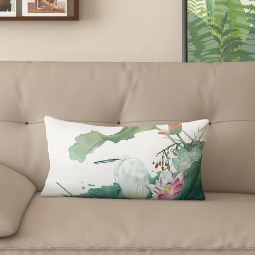 Miniatura 14 de Funda de almohada con estampado digital de loto zen chino, diseño de doble cara para sofá, sala de estar, decoración de dormitorio
