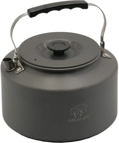 Bulin Hervidor de Camping, Hervidor de Té Grande Portátil de 2.2L para Estufa, Calentamiento Rápido, Agua Caliente Hirviendo para Fuego Abierto,