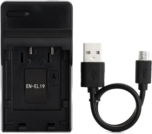 Norifon EN-EL19 Cargador USB para Nikon Coolpix S33, S7000, S6900, S2800, S100, S3100, S4100, S4300, S5200, S6500 y más