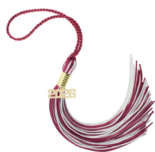 Miniatura 22 de Borla de graduación Aqua 2022, todos los colores escolares disponibles, fabricada en Estados Unidos