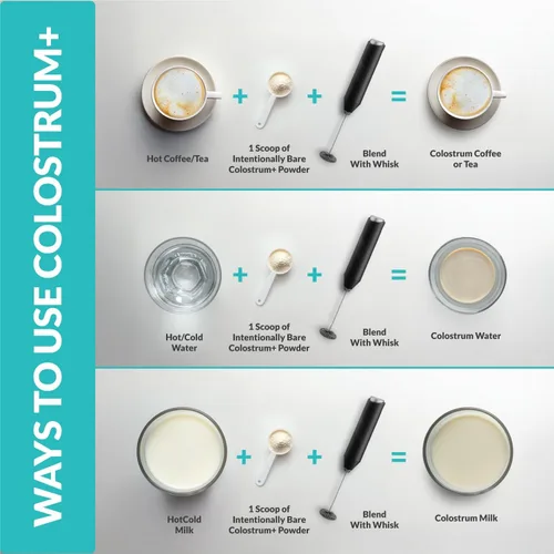 Miniatura 7 de Intentionally Bare Polvo de calostro alimentado con pasto y péptidos de colágeno – Primer ordeño – Polvo de calostro bovino con colágeno, biotina