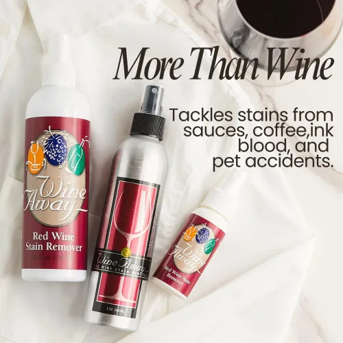 Miniatura 4 de Wine Away Paquete de spray removedor de manchas de vino tinto, solución limpiadora de tela, tapicería y alfombras, elimina manchas de vino y manchas