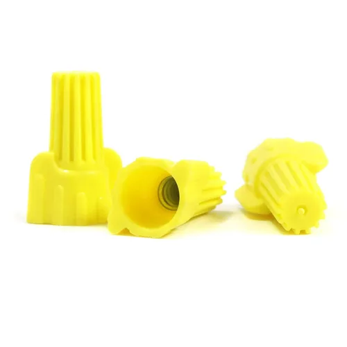 Miniatura 2 de 100 conectores de tuercas de alambre aladas, amarillo de 22-10 AWG, tapas de alambre de tornillo eléctrico de fácil giro (P11 amarillo)