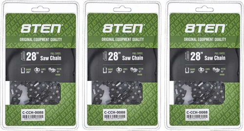 Miniatura 120 de 8TEN Cadena de motosierra semi cincel de 6 pulgadas .050 1/4 42 DL para Worx WG320 Black & Decker LLP120 (paquete de 3)