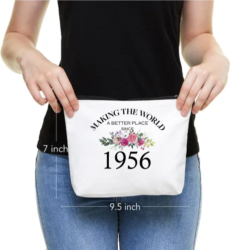 Miniatura 2 de Fokongna Regalos de cumpleaños para niñas de mamá, papá, abuela, tía, mejores amigos, regalos de cumpleaños para hermana, bolsa de maquillaje, 1955