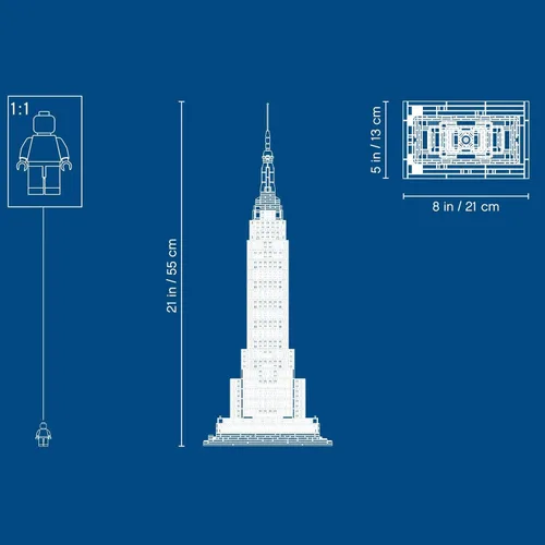 Miniatura 4 de LEGO Architecture Empire State Building 21046 New York City Skyline Architecture - Kit para construir rascacielos para adultos y niños, construye tu