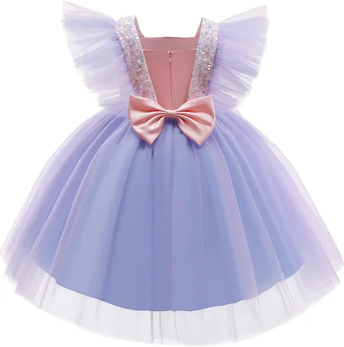 Miniatura 2 de NNJXD Vestido de princesa para niña, vestido de tul para fiesta de boda