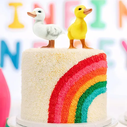 Miniatura 6 de Figuras realistas de animales de granja de patos de goma, figuras de animales de pato para juguetes de niños, juguetes de baño y para recuerdos