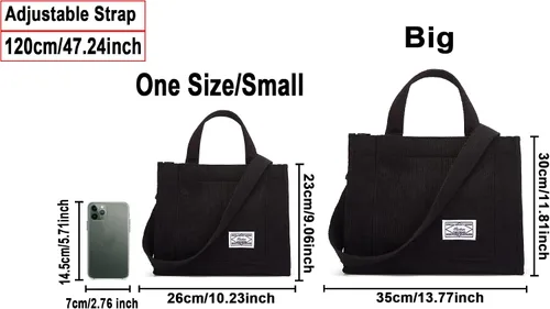 Miniatura 2 de Bolso de mano para mujer, pequeño bolso de mano, elegante bolso de mano para mujer, bolso de pana hobo de moda, bolso cruzado de mano