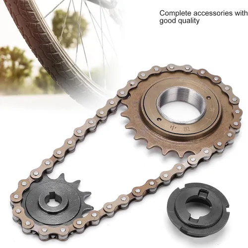 Miniatura 3 de Kit de cadena de piñón, piñón de diente 13T+38 eslabones cadena+22T rueda libre trasera accesorio de montar