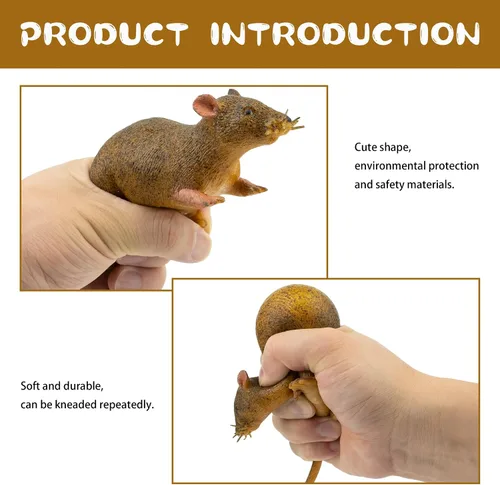 Miniatura 4 de Juguete de reptil con ratón, juguete blando de goma suave, juguetes de animales súper elásticos TPR para niños, perfecto para regalos, recuerdos