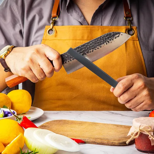 Miniatura 6 de Lima plana de corte medio de 6 pulgadas, dientes de corte doble, lima de mano de acero endurecido alto sin mango, adecuada para dar forma a madera
