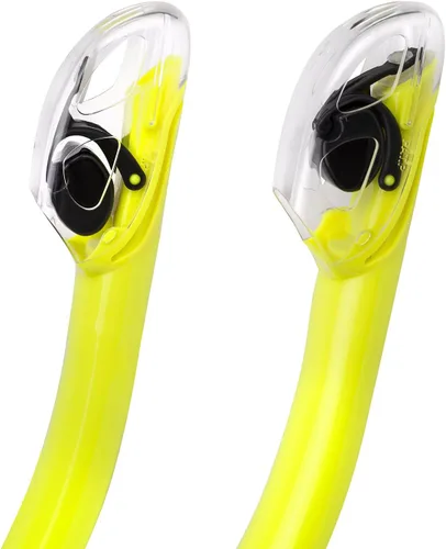 Miniatura 3 de IST Snorkel seco con tubo flexible y protector contra salpicaduras Silicona negra/amarillo