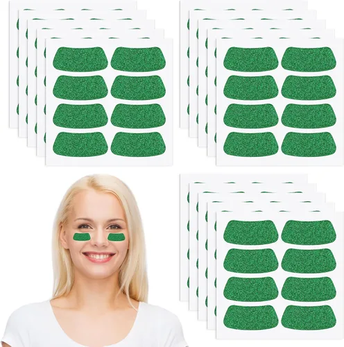 Miniatura 17 de Cholemy 120 pares de calcomanías negras de ojo a granel, calcomanías con purpurina de béisbol, fútbol, sóftbol, fiesta, accesorios para el día