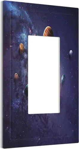 Miniatura 135 de Cubierta de Interruptor de Luz de 1 Gang de Mujer Africana, Placa de Pared Individual Basculante, Receptáculo de Cebras y Elefantes GFCI, Niña Mujer
