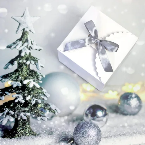 Miniatura 3 de WEWILUCK Pequeña caja de regalo blanca, 10 cajas de regalo bonitas con tapas a granel para bodas, propuestas de dama de honor, cumpleaños, fiestas