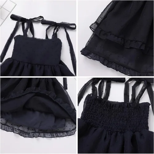 Miniatura 4 de Vestido de tul de verano para niña pequeña, vestido floral de fiesta de cumpleaños, vestido de boda para niña de las flores, vestido casual