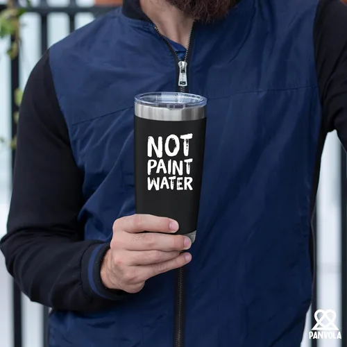 Miniatura 7 de Vaso de acero inoxidable 304 con aislamiento al vacío, regalo para artistas, regalo de artista con diseño de pintor de agua, regalo divertido