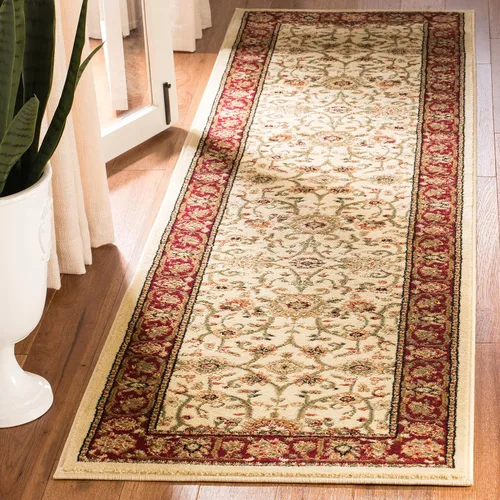 Miniatura 58 de SAFAVIEH Lyndhurst Collection - Alfombra de área de 9 x 12 pies, color marfil y rojo, diseño oriental tradicional, no desprende pelusa y de fácil