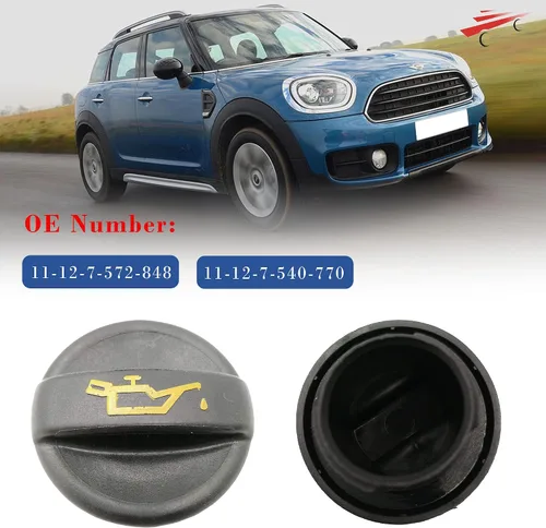 Miniatura 3 de OKAY MOTOR 11127572848 N14 Tapa de llenado de aceite de motor para 2007-2012 Mini Cooper S 1.6L R55 R56 R57 11-12-7-572-848 11 12 7 572 848