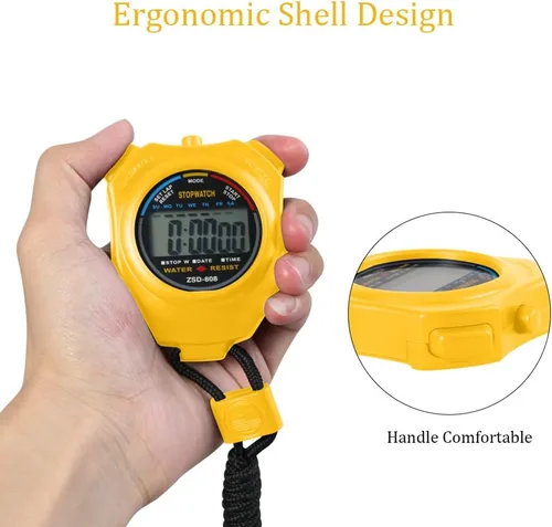 Miniatura 4 de Vicloon Reloj digital LCD, contador deportivo, cronómetro portátil con silbato de acero inoxidable, aplicado a correr, fútbol, baloncesto, natación