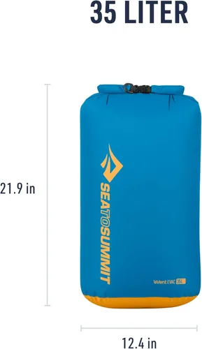 Miniatura 5 de Sea to Summit eVac Bolsa Impermeable, Saco de Compresión con Tapa Enrollable azul (Turkish Tile Blue)
