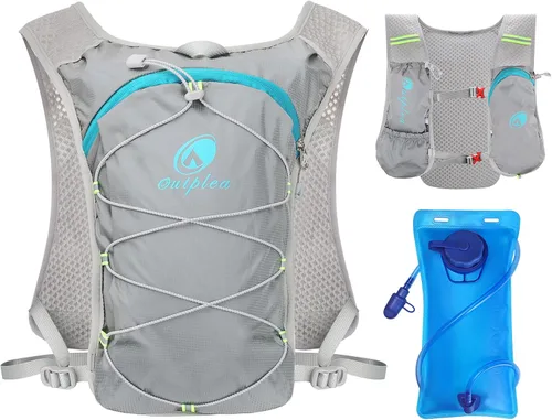 Miniatura 10 de Mochila de hidratación ligera con bolsa de agua de 2 L para hombres y mujeres, pequeñas mochilas de agua para correr, chaleco para senderismo