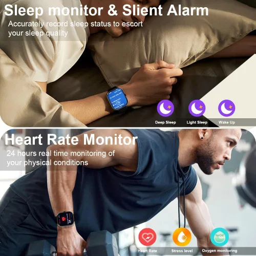 Miniatura 4 de Reloj inteligente (respuesta/hacer llamadas), relojes inteligentes de 2.01 pulgadas para mujer, más de 110 modos deportivos, reloj de fitness