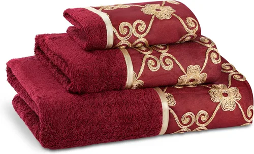 Miniatura 40 de Zahari Home Capri - Juego de toallas de baño de 3 piezas, toalla de baño, toalla de mano y toalla facial, decoración moderna, hermoso diseño único