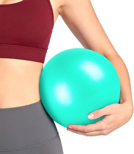 Miniatura 10 de Pelota de pilates de 9 pulgadas, pelota de ejercicio pequeña, pelota de entrenamiento para barra, pilates, yoga, estabilidad, entrenamiento