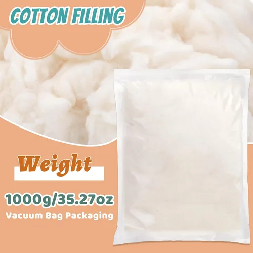 Miniatura 2 de ZXIIXZ Algodón de 2.2 lb para Relleno de Almohada, (7oz-4.4 lb) Relleno de Fibra de Algodón Cálido para Almohada Cojín Edredón, Relleno de Algodón