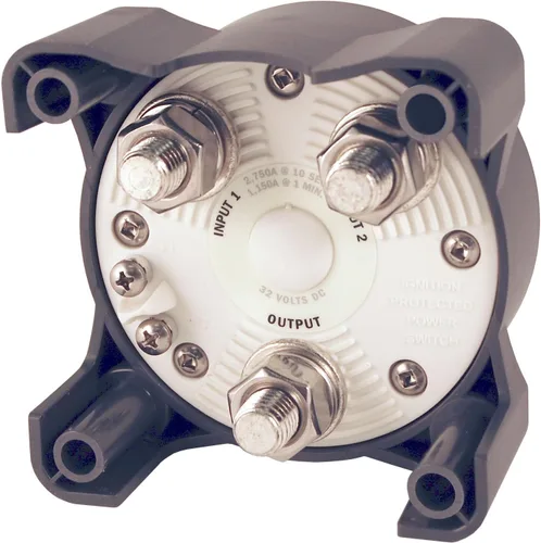 Miniatura 2 de Blue Sea Systems Interruptor de batería resistente 3003 con desconexión de campo de alternador, 1-2-apagado ambos