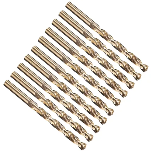 Miniatura 18 de PATIKIL Broca Jobber de 0.039 in, vástago recto M35 cobalto 5% acero de alta velocidad 135° acabado dorado para metal duro de acero inoxidable - 2