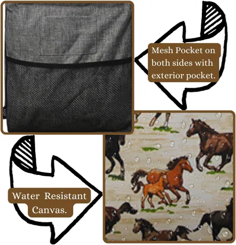 Miniatura 368 de NGIL Bolsa de comestibles reutilizable extra grande plegable de gran tamaño para comestibles, almacenamiento, picnic, playa, Bronco-negro occidental