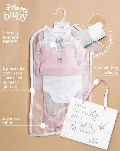 Miniatura 2 de Disney Baby Boys Girls Newborn Essentials - Juego de regalo de Navidad de 7 piezas Mickey Mouse Winnie the Pooh Minnie Mouse, 0-6M