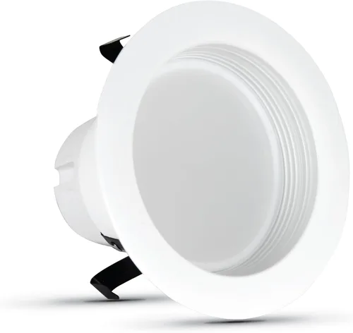 Feit Electric Foco empotrable LED de 4 pulgadas – Baffle Trim – Adaptador estándar E26 – 2700 K blanco suave – Regulable – Equivalente a 50 W – Vida