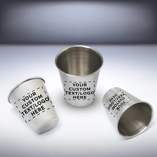 Miniatura 8 de Vasos de chupito de metal personalizados de 2.5 onzas, juego de 100, paquete personalizado a granel, ideal para bodas, cumpleaños, fiestas, acero