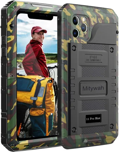 Miniatura 128 de Mitywah Funda impermeable para iPhone 7/iPhone 8 / iPhone SE 2020, funda de metal resistente de grado militar, protección de cuerpo completo