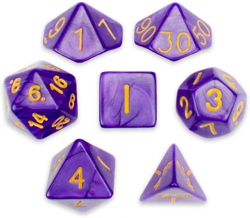 Miniatura 11 de Wiz Dice Serie II - Juego de dados poliédricos para juegos de rol de mesa de aventura con una bolsa de dados - Juego de dados DND, adecuado